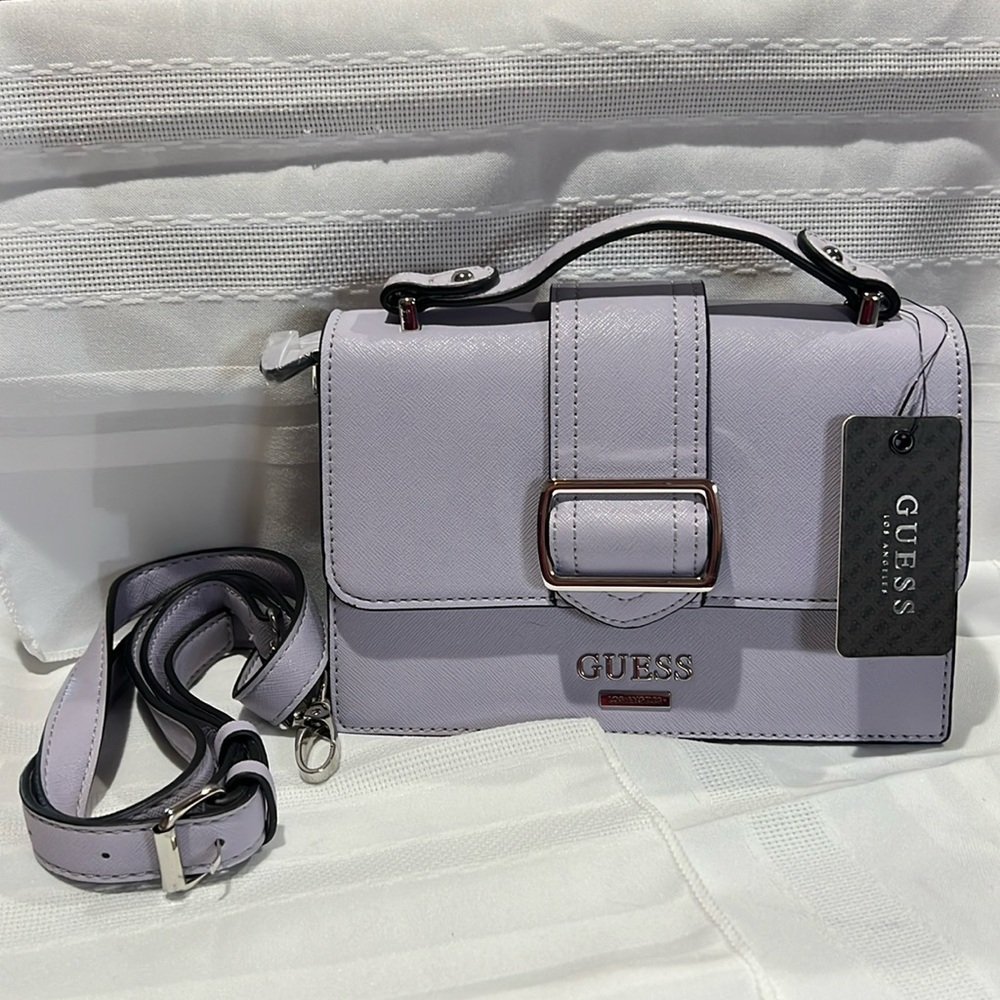 New W/Tag Guess Lilac Katarina Crossbody/Shoulder/ Handle Purse
